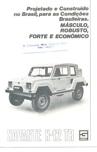 Folheto Gurgel X-12 TR da "2ª Fase"